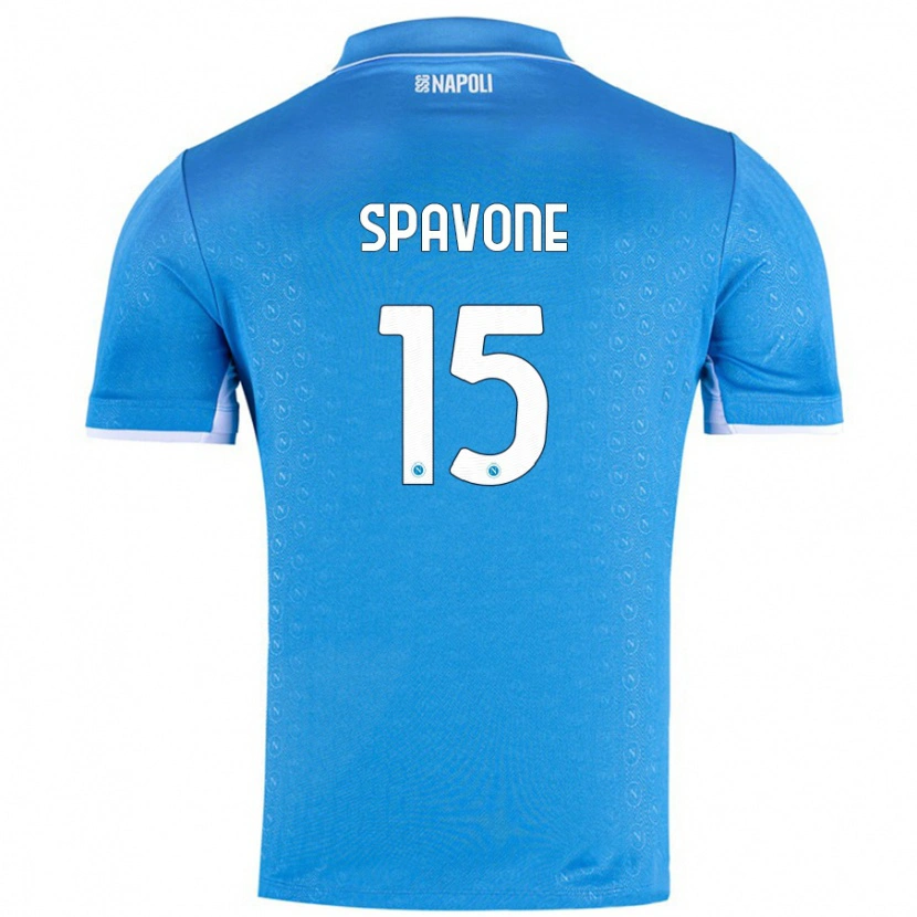 Danxen Dzieci Alessandro Spavone #15 Błękit Nieba Domowa Koszulka 2024/25 Koszulki Klubowe