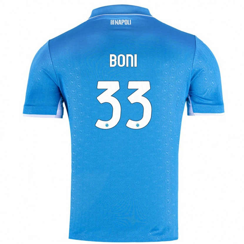 Danxen Dzieci Landry Boni #33 Błękit Nieba Domowa Koszulka 2024/25 Koszulki Klubowe