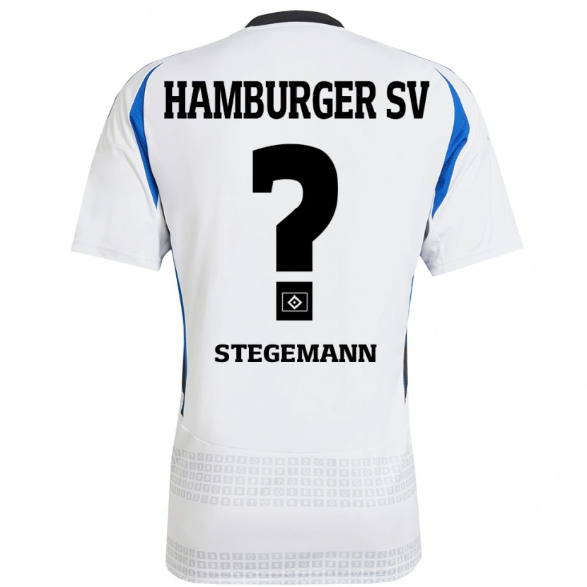Danxen Dzieci Jean-Pierre Stegemann #0 Biały Niebieski Domowa Koszulka 2024/25 Koszulki Klubowe