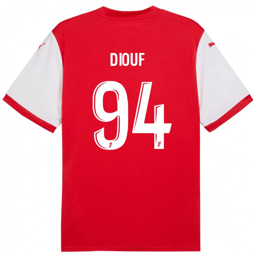 Danxen Dzieci Yehvann Diouf #94 Czerwony Biały Domowa Koszulka 2024/25 Koszulki Klubowe