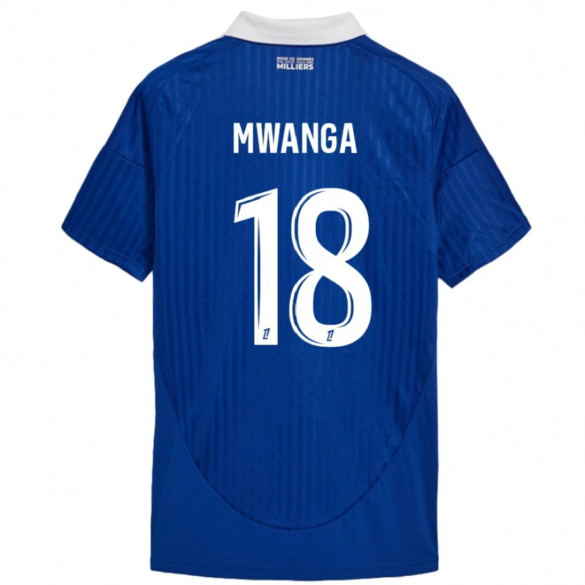 Danxen Dzieci Junior Mwanga #18 Niebieski Biały Domowa Koszulka 2024/25 Koszulki Klubowe