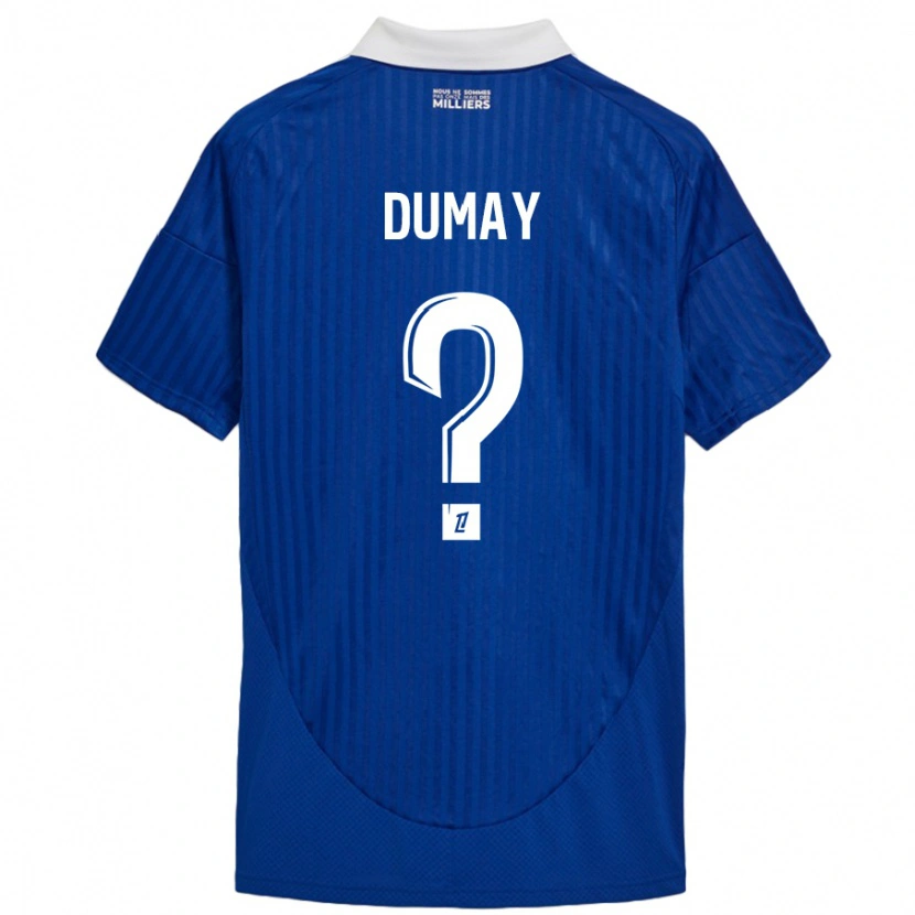 Danxen Dzieci Yoann Dumay #0 Niebieski Biały Domowa Koszulka 2024/25 Koszulki Klubowe