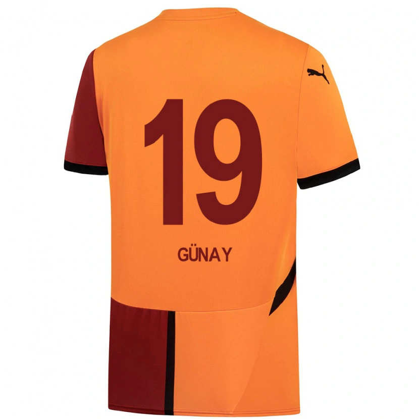 Danxen Dzieci Günay Güvenç #19 Żółty Czerwony Domowa Koszulka 2024/25 Koszulki Klubowe