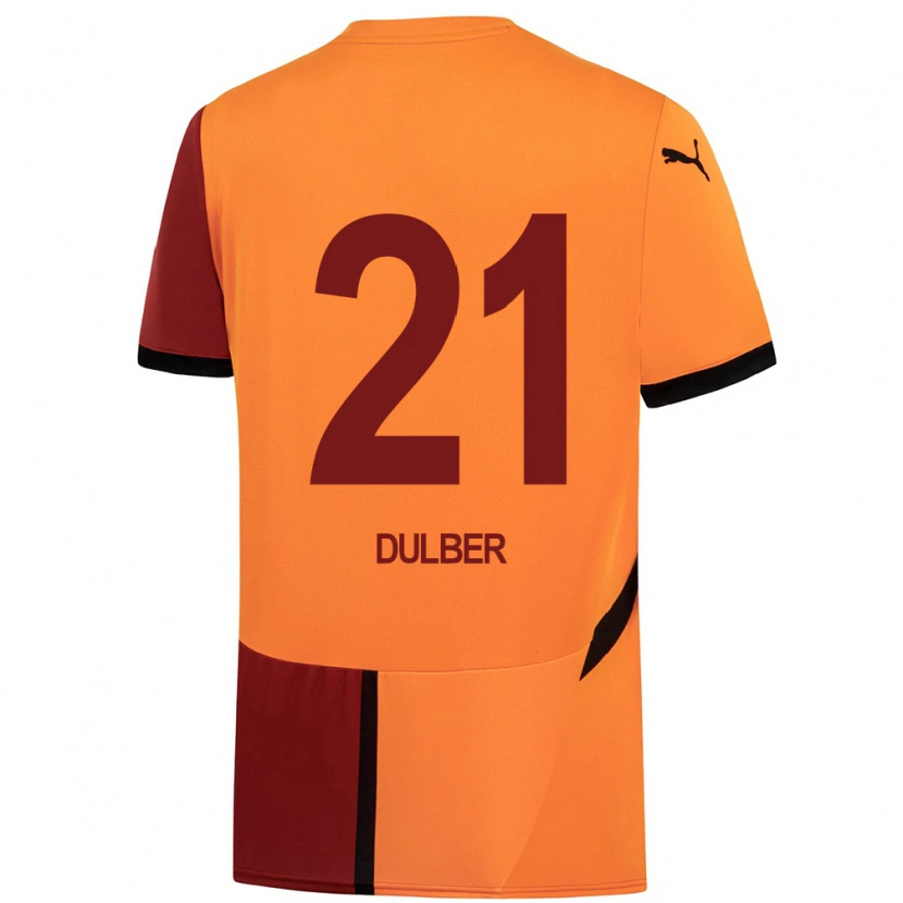 Danxen Dzieci Didem Dülber #21 Żółty Czerwony Domowa Koszulka 2024/25 Koszulki Klubowe