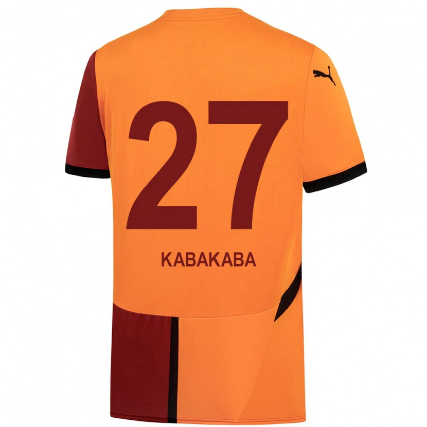 Danxen Dzieci Naomie Kabakaba #27 Żółty Czerwony Domowa Koszulka 2024/25 Koszulki Klubowe