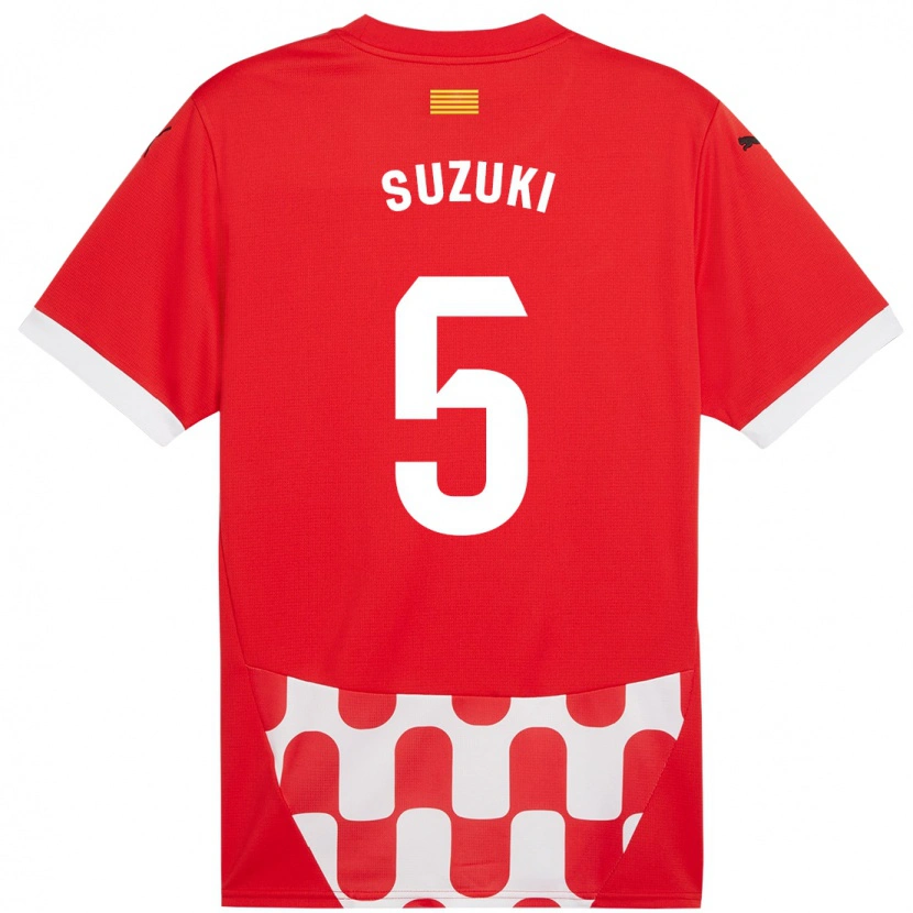 Danxen Dzieci Wadi Ibrahim Suzuki #5 Czerwony Biały Domowa Koszulka 2024/25 Koszulki Klubowe