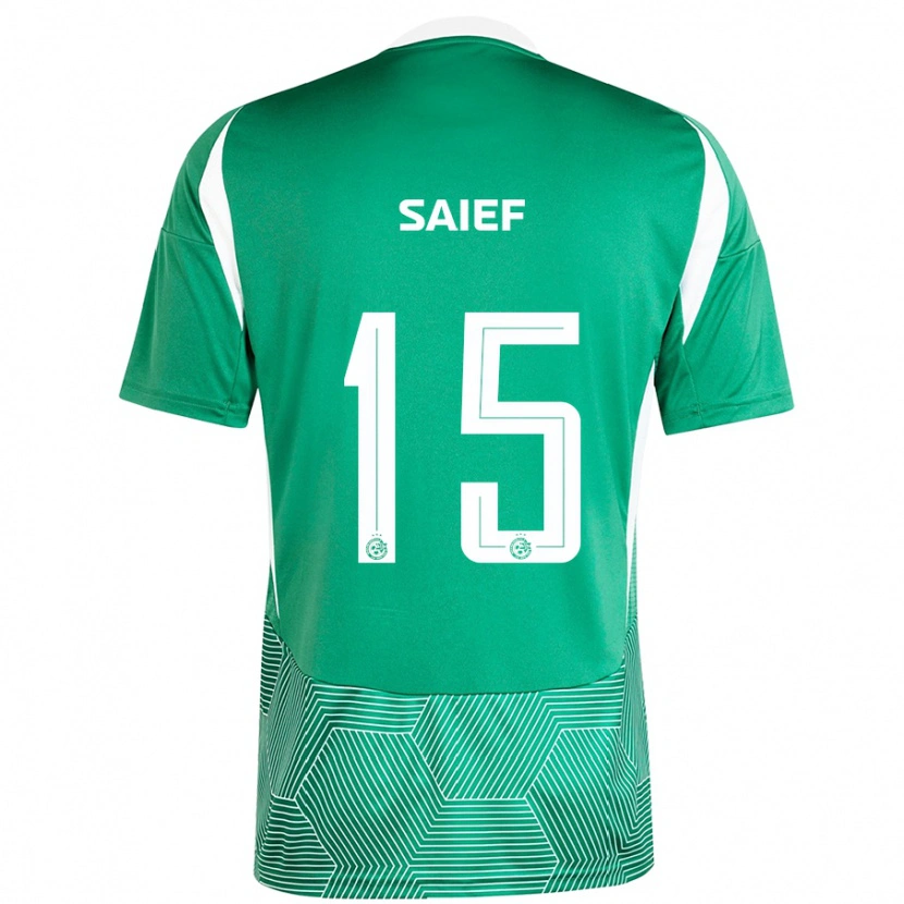 Danxen Dzieci Kenny Saief #15 Zielony Biały Domowa Koszulka 2024/25 Koszulki Klubowe