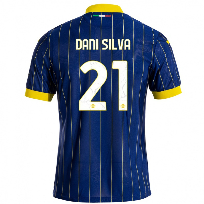 Danxen Dzieci Dani Silva #21 Niebieski Żółty Domowa Koszulka 2024/25 Koszulki Klubowe