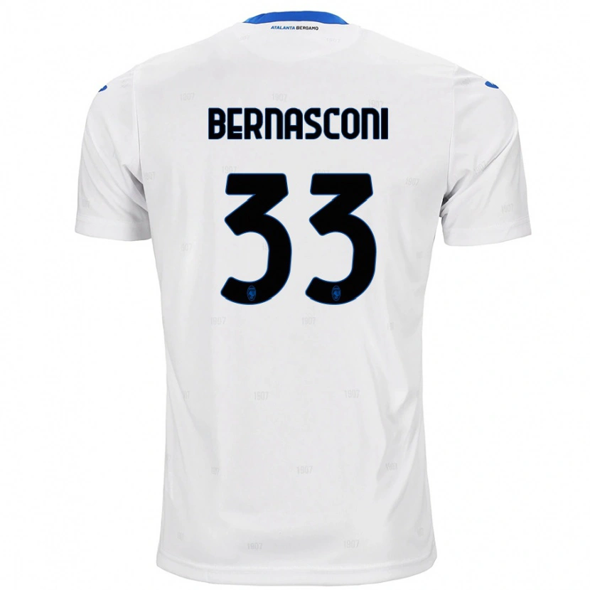 Danxen Dzieci Lorenzo Bernasconi #33 Biały Wyjazdowa Koszulka 2024/25 Koszulki Klubowe