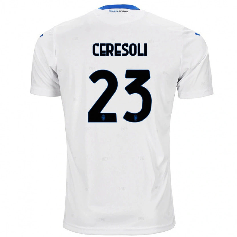 Danxen Dzieci Andrea Ceresoli #23 Biały Wyjazdowa Koszulka 2024/25 Koszulki Klubowe