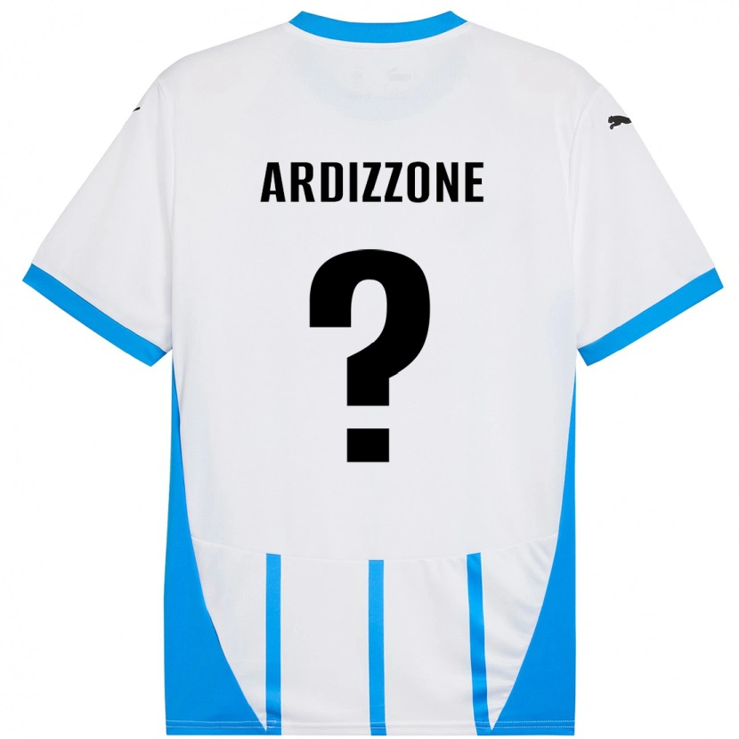 Danxen Dzieci Simone Ardizzone #0 Biały Niebieski Wyjazdowa Koszulka 2024/25 Koszulki Klubowe