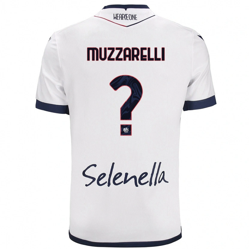 Danxen Dzieci Lorenzo Muzzarelli #0 Biały Królewski Niebieski Wyjazdowa Koszulka 2024/25 Koszulki Klubowe