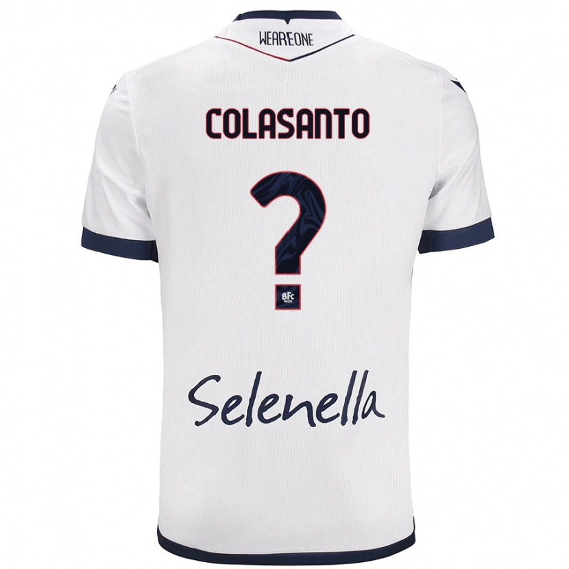 Danxen Dzieci Pietro Colasanto #0 Biały Królewski Niebieski Wyjazdowa Koszulka 2024/25 Koszulki Klubowe