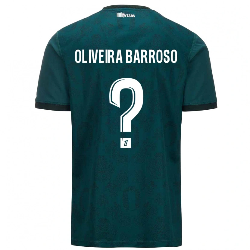 Danxen Dzieci Mickael Oliveira Barroso #0 Ciemnozielony Wyjazdowa Koszulka 2024/25 Koszulki Klubowe