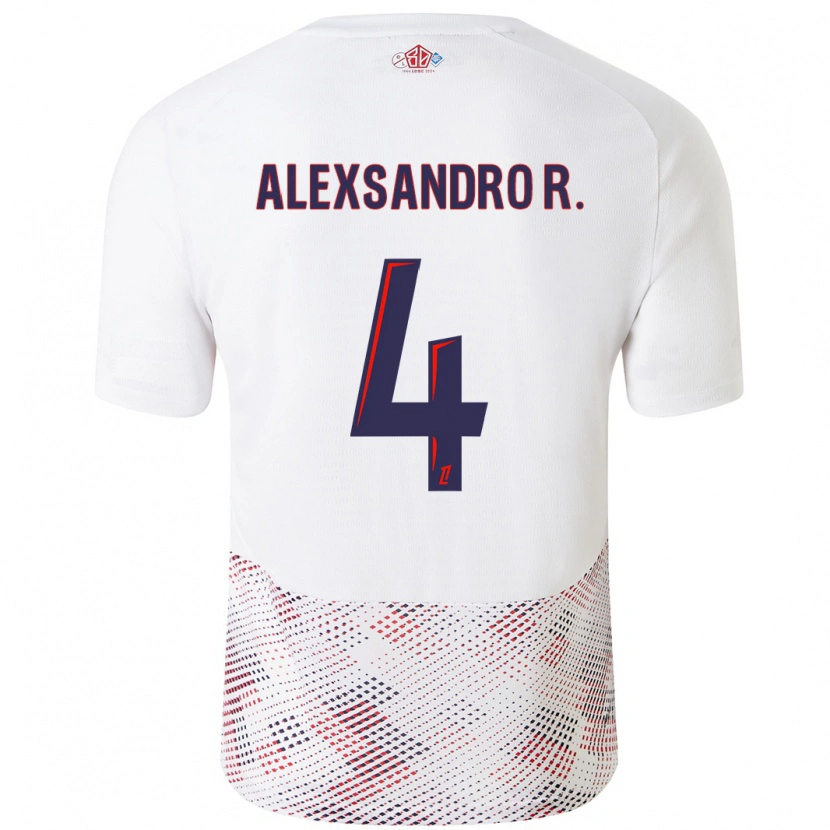 Danxen Dzieci Alexsandro #4 Biały Królewski Niebieski Wyjazdowa Koszulka 2024/25 Koszulki Klubowe