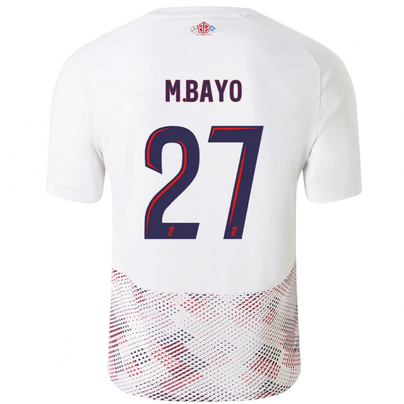 Danxen Dzieci Mohamed Bayo #27 Biały Królewski Niebieski Wyjazdowa Koszulka 2024/25 Koszulki Klubowe
