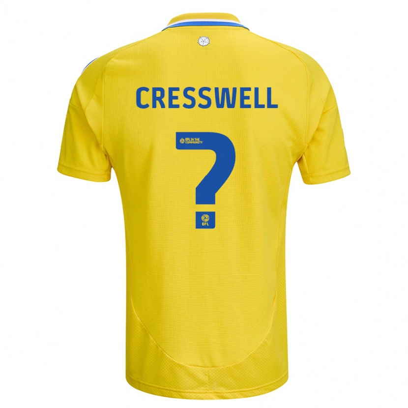 Danxen Dzieci Alfie Cresswell #0 Żółty Niebieski Wyjazdowa Koszulka 2024/25 Koszulki Klubowe