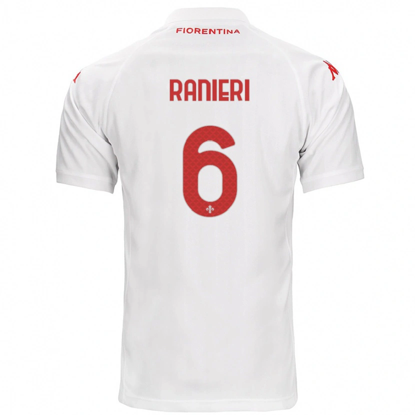 Danxen Dzieci Luca Ranieri #6 Biały Wyjazdowa Koszulka 2024/25 Koszulki Klubowe