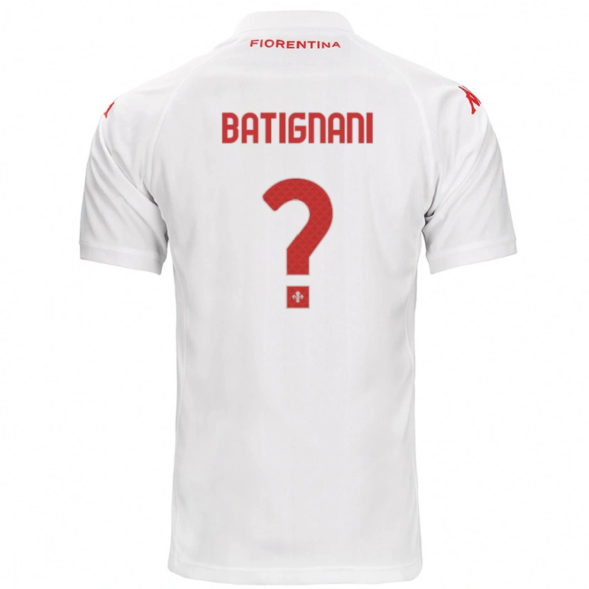 Danxen Dzieci Francesco Batignani #0 Biały Wyjazdowa Koszulka 2024/25 Koszulki Klubowe