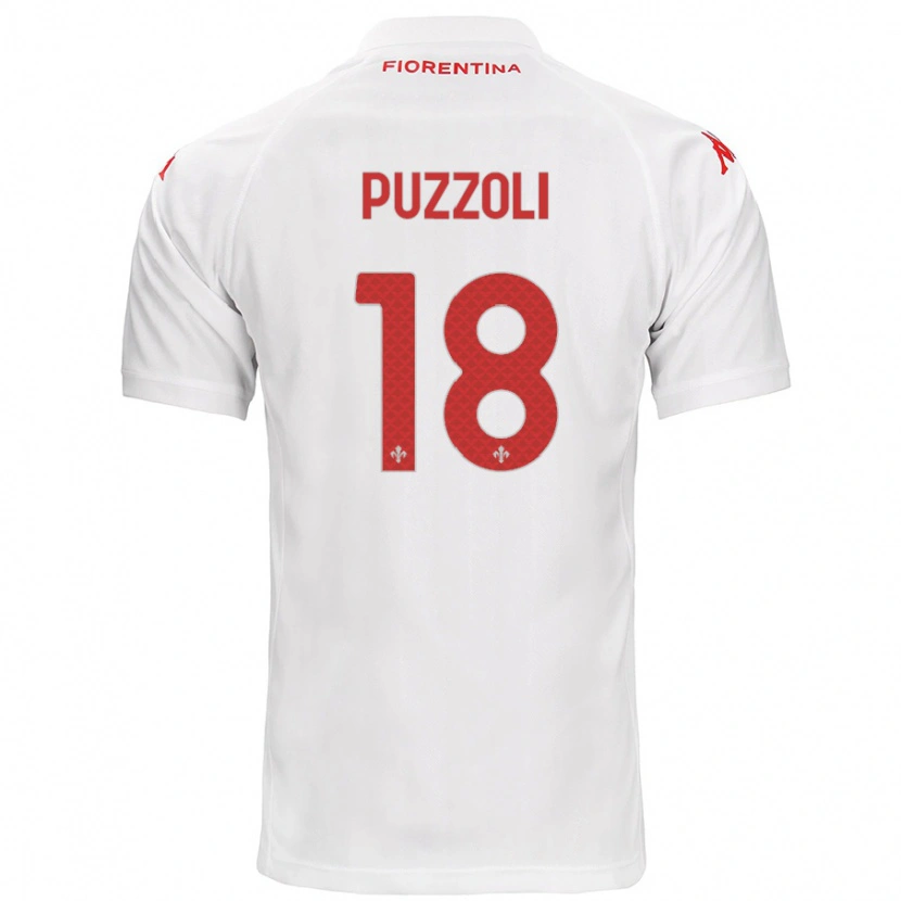 Danxen Dzieci Giorgio Puzzoli #18 Biały Wyjazdowa Koszulka 2024/25 Koszulki Klubowe