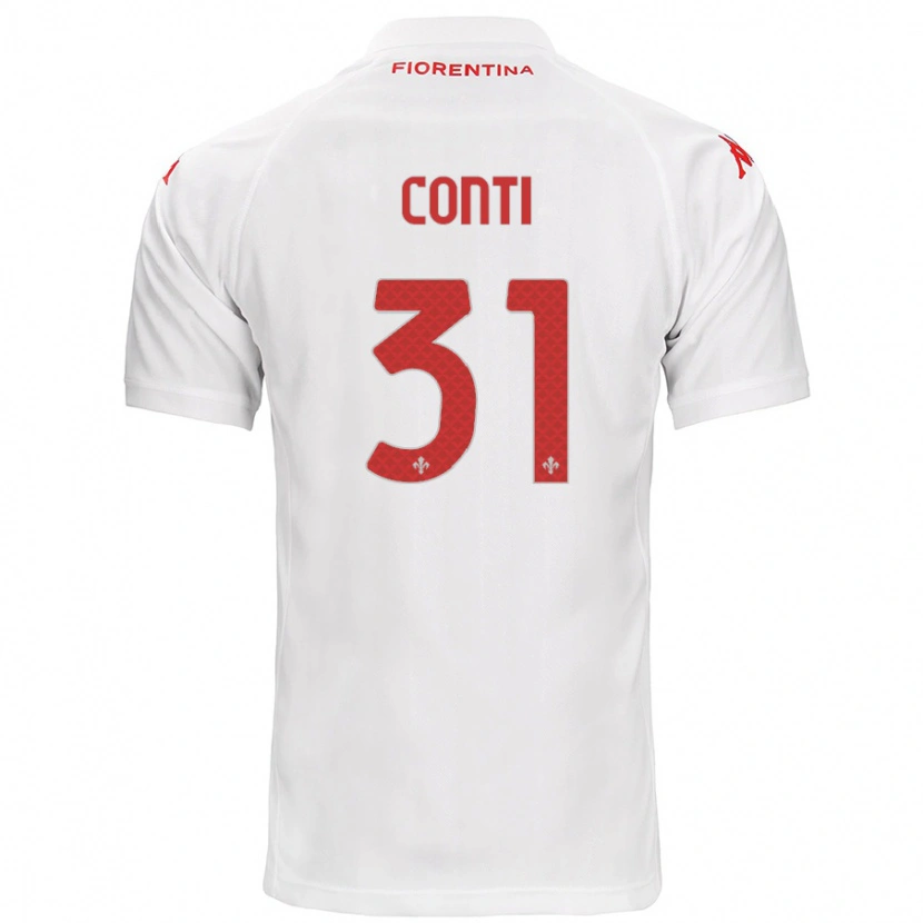 Danxen Dzieci Gabriele Conti #31 Biały Wyjazdowa Koszulka 2024/25 Koszulki Klubowe