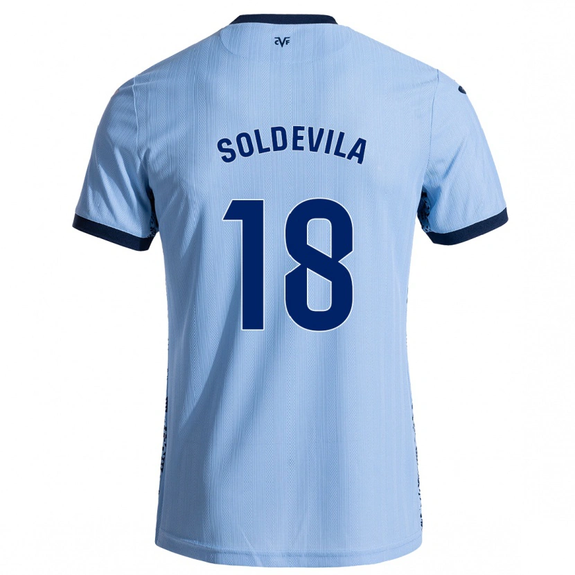 Danxen Dzieci Paola Soldevila #18 Błękit Nieba Wyjazdowa Koszulka 2024/25 Koszulki Klubowe
