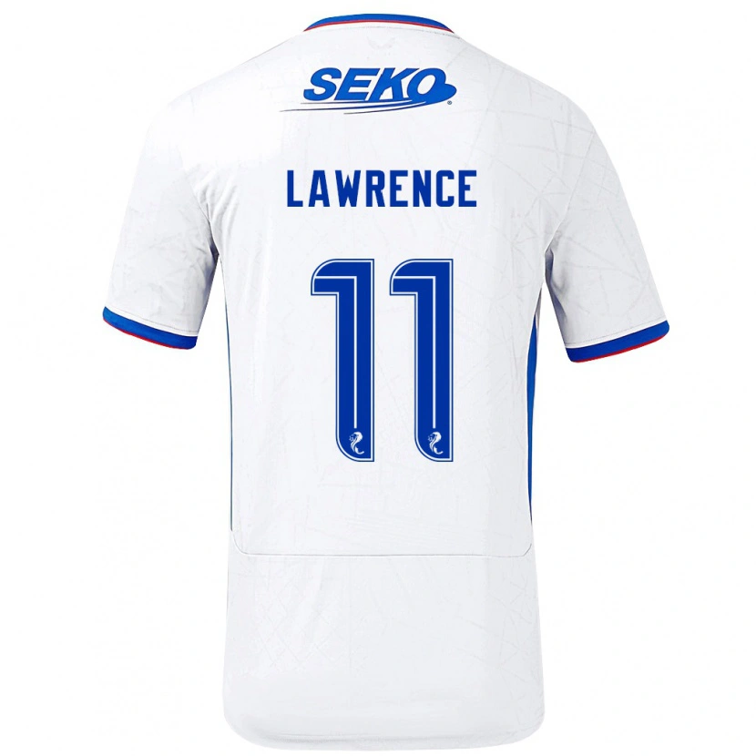 Danxen Dzieci Tom Lawrence #11 Biały Niebieski Wyjazdowa Koszulka 2024/25 Koszulki Klubowe