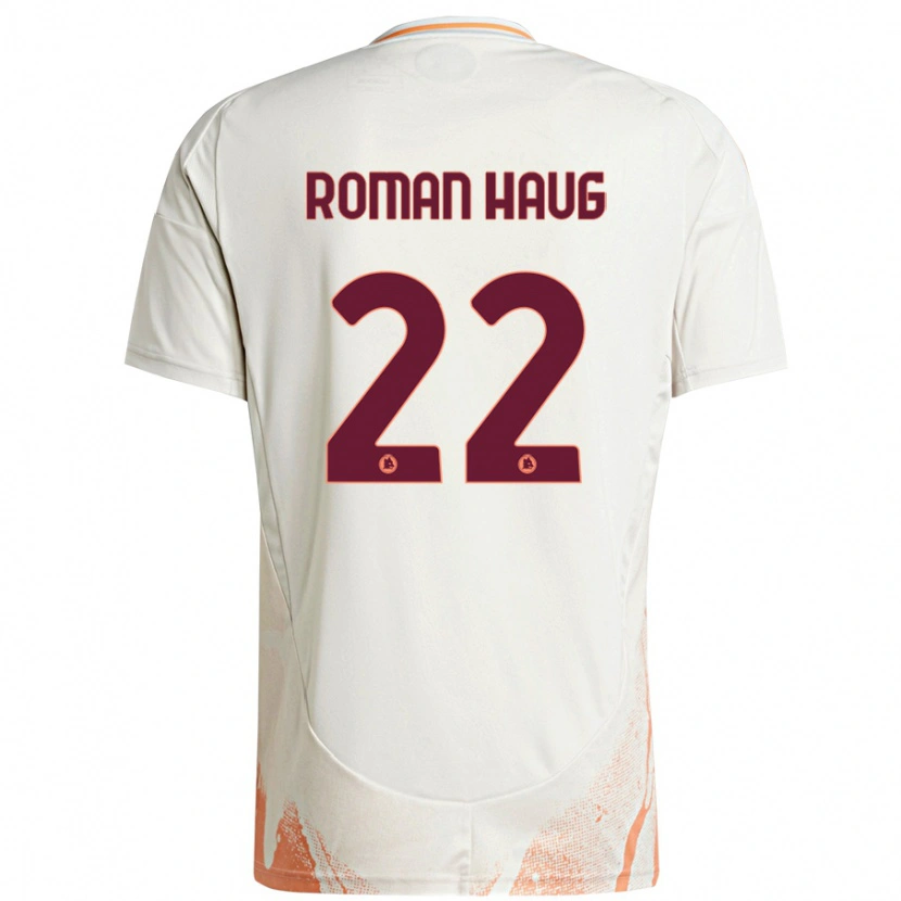 Danxen Dzieci Sophie Roman Haug #22 Kremowy Biały Pomarańczowy Wyjazdowa Koszulka 2024/25 Koszulki Klubowe