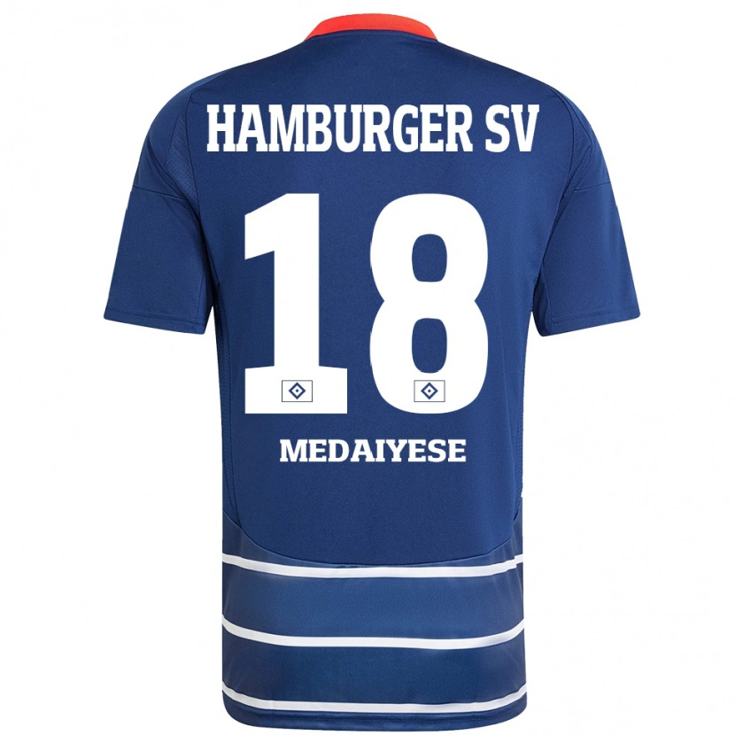 Danxen Dzieci Olamide Medaiyese #18 Ciemnoniebieski Wyjazdowa Koszulka 2024/25 Koszulki Klubowe