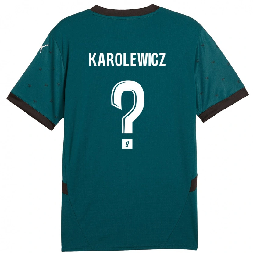 Danxen Dzieci Roman Karolewicz #0 Ciemnozielony Wyjazdowa Koszulka 2024/25 Koszulki Klubowe