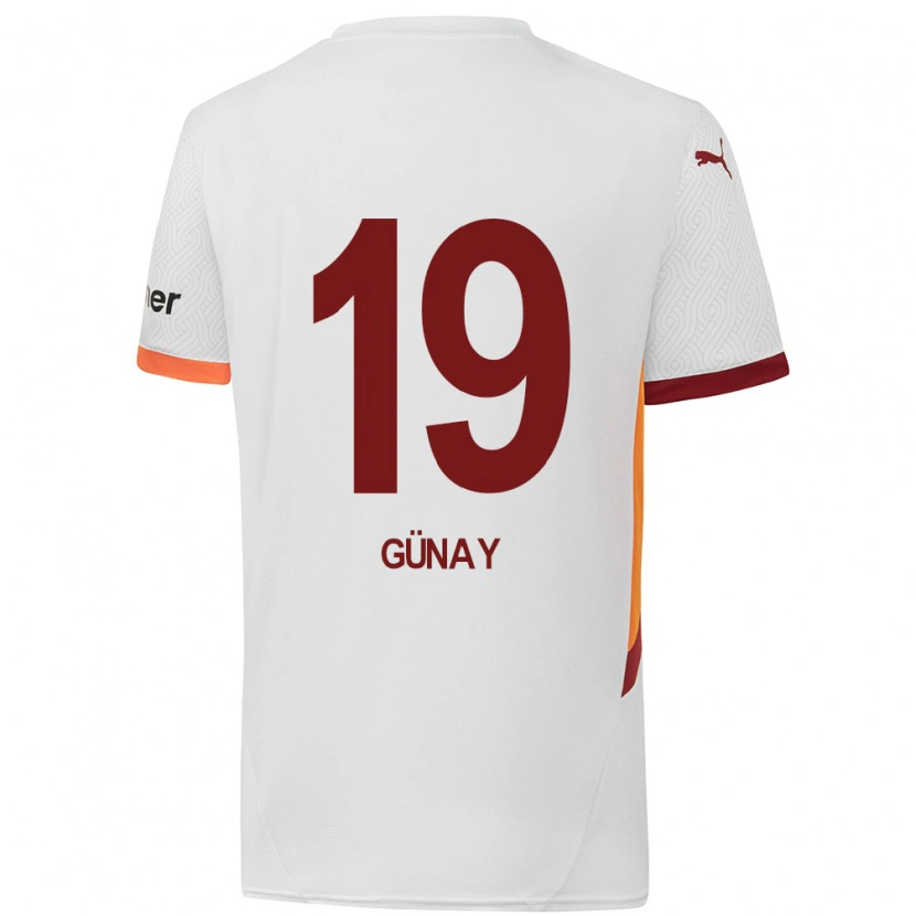 Danxen Dzieci Günay Güvenç #19 Biały Żółty Czerwony Wyjazdowa Koszulka 2024/25 Koszulki Klubowe