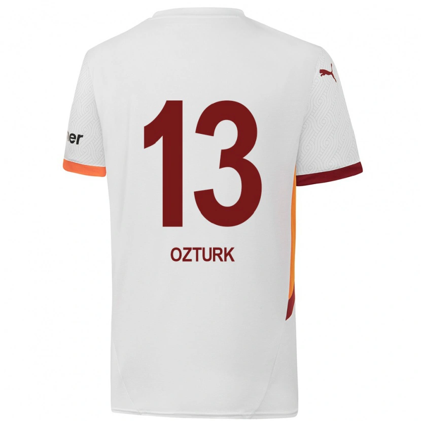 Danxen Dzieci Fatma Sare Öztürk #13 Biały Żółty Czerwony Wyjazdowa Koszulka 2024/25 Koszulki Klubowe
