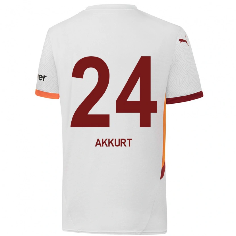 Danxen Dzieci Arzu Akkurt #24 Biały Żółty Czerwony Wyjazdowa Koszulka 2024/25 Koszulki Klubowe