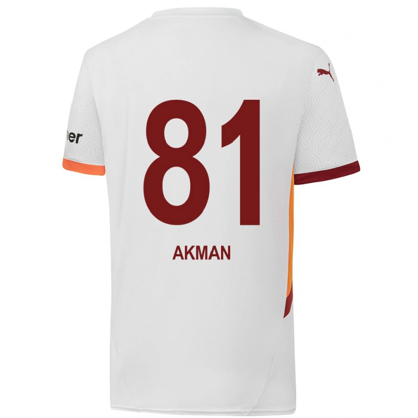 Danxen Dzieci Hamza Akman #81 Biały Żółty Czerwony Wyjazdowa Koszulka 2024/25 Koszulki Klubowe