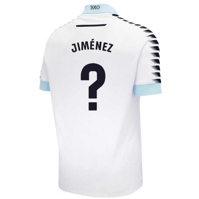 Danxen Dzieci Álvaro Jiménez #0 Biały Niebieski Wyjazdowa Koszulka 2024/25 Koszulki Klubowe