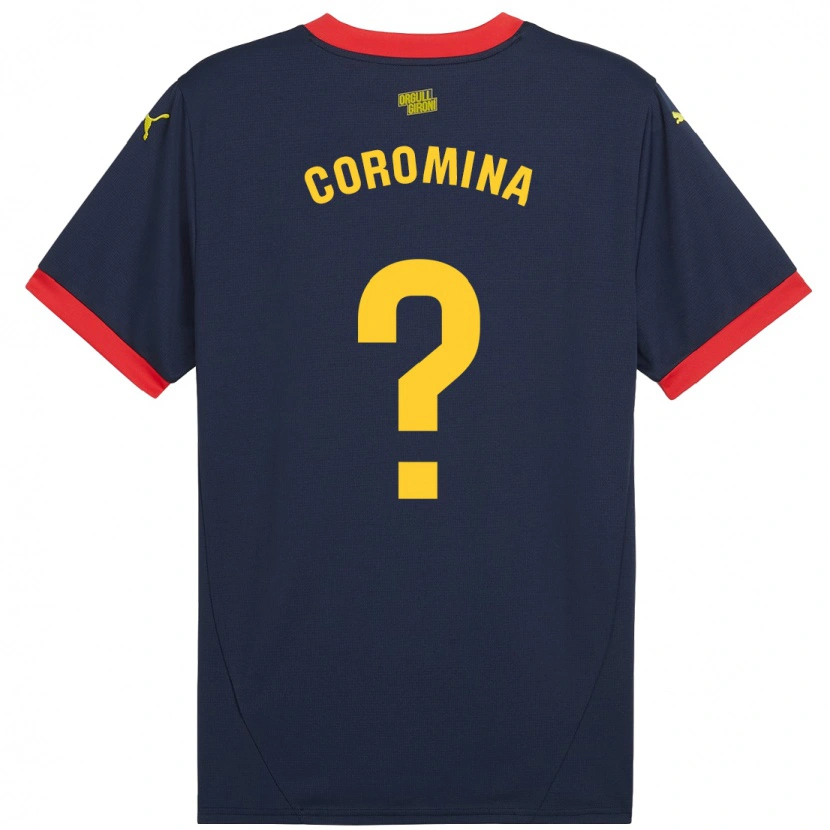 Danxen Dzieci Arnau Coromina #0 Granatowy Czerwony Wyjazdowa Koszulka 2024/25 Koszulki Klubowe
