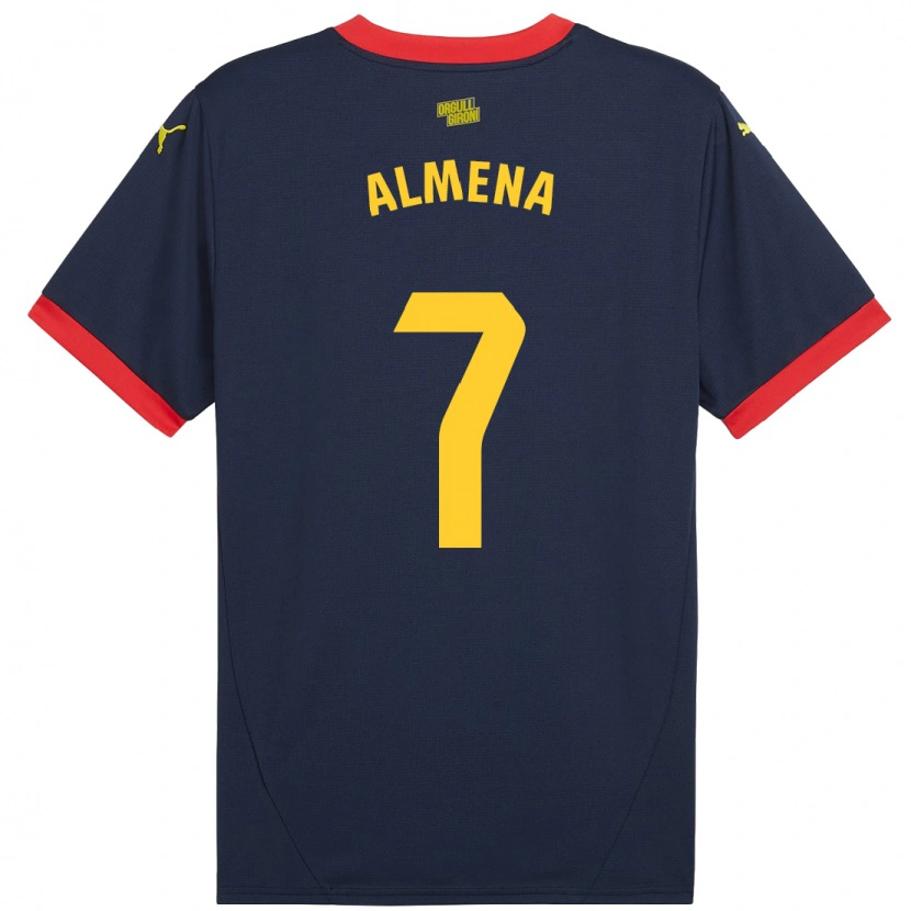 Danxen Dzieci Iker Almena #7 Granatowy Czerwony Wyjazdowa Koszulka 2024/25 Koszulki Klubowe