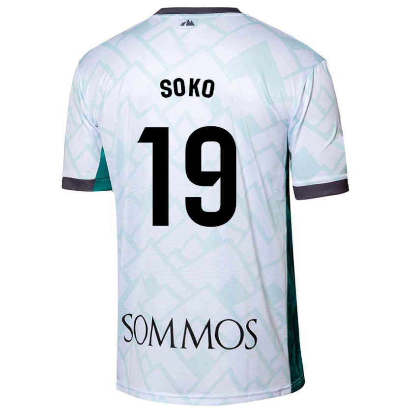Danxen Dzieci Patrick Soko #19 Biały Zielony Wyjazdowa Koszulka 2024/25 Koszulki Klubowe