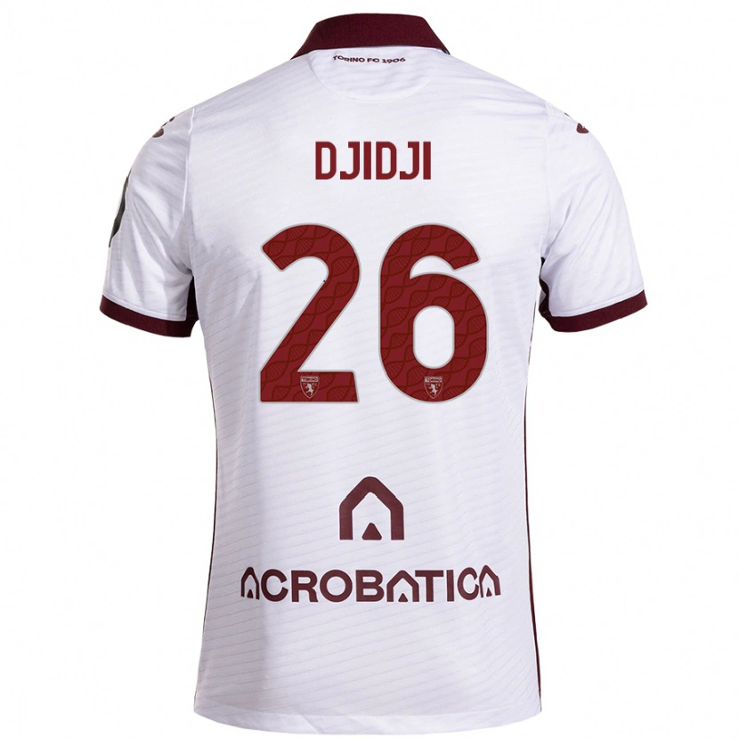 Danxen Dzieci Koffi Djidji #26 Biały Kasztanowy Wyjazdowa Koszulka 2024/25 Koszulki Klubowe