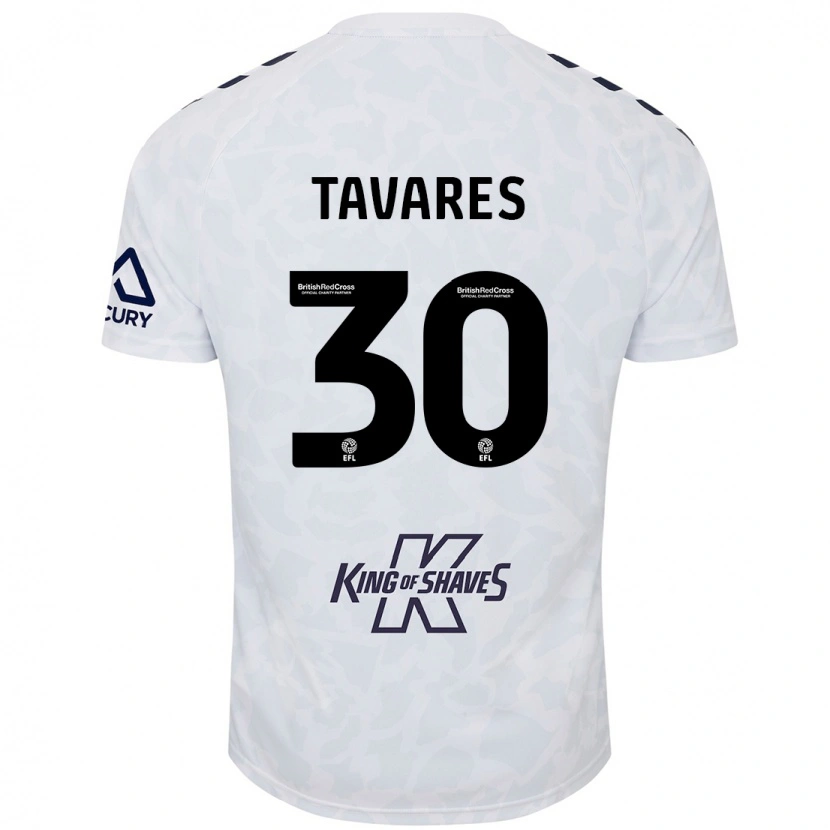 Danxen Dzieci Fábio Tavares #30 Biały Wyjazdowa Koszulka 2024/25 Koszulki Klubowe