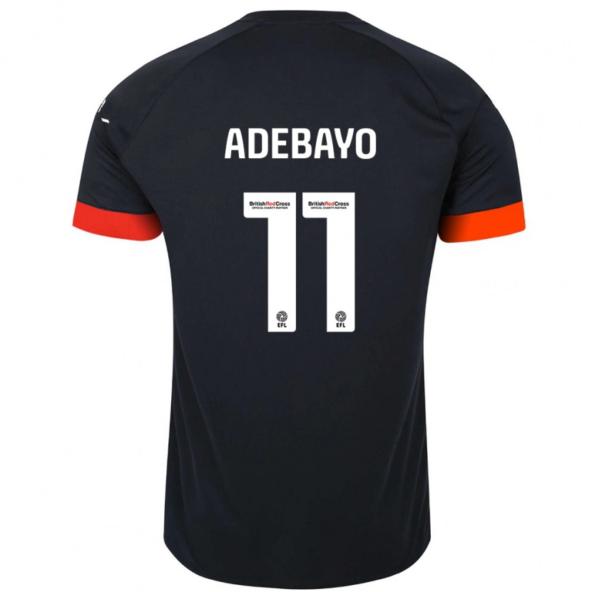 Danxen Dzieci Elijah Adebayo #11 Czarny Pomarańczowy Wyjazdowa Koszulka 2024/25 Koszulki Klubowe