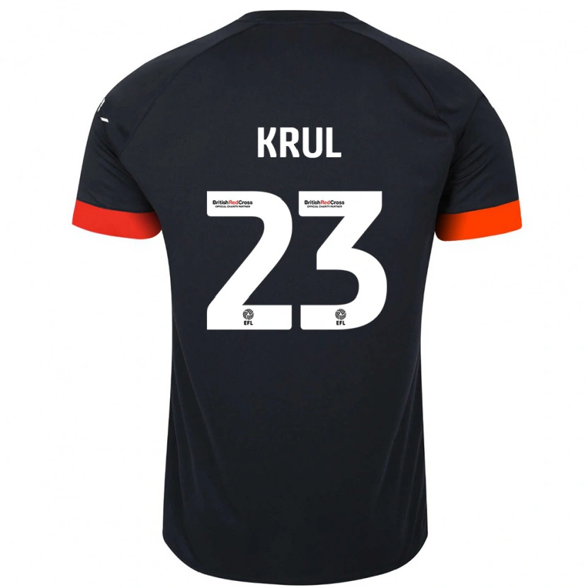 Danxen Dzieci Tim Krul #23 Czarny Pomarańczowy Wyjazdowa Koszulka 2024/25 Koszulki Klubowe
