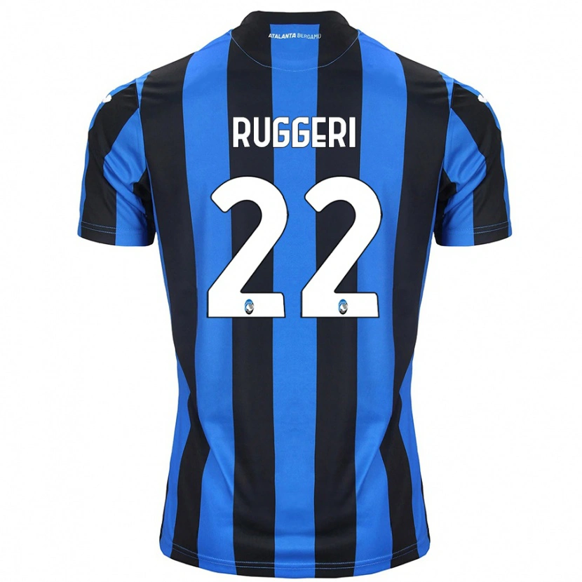 Danxen Męski Matteo Ruggeri #22 Niebiesko-Czarny Domowa Koszulka 2024/25 Koszulki Klubowe