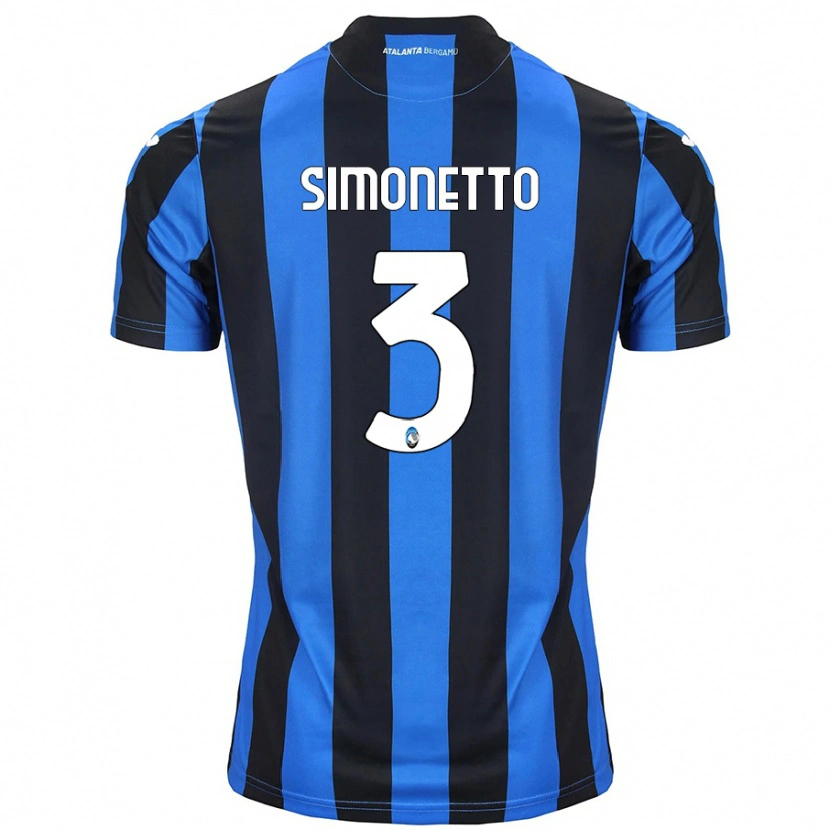 Danxen Męski Federico Simonetto #3 Niebiesko-Czarny Domowa Koszulka 2024/25 Koszulki Klubowe