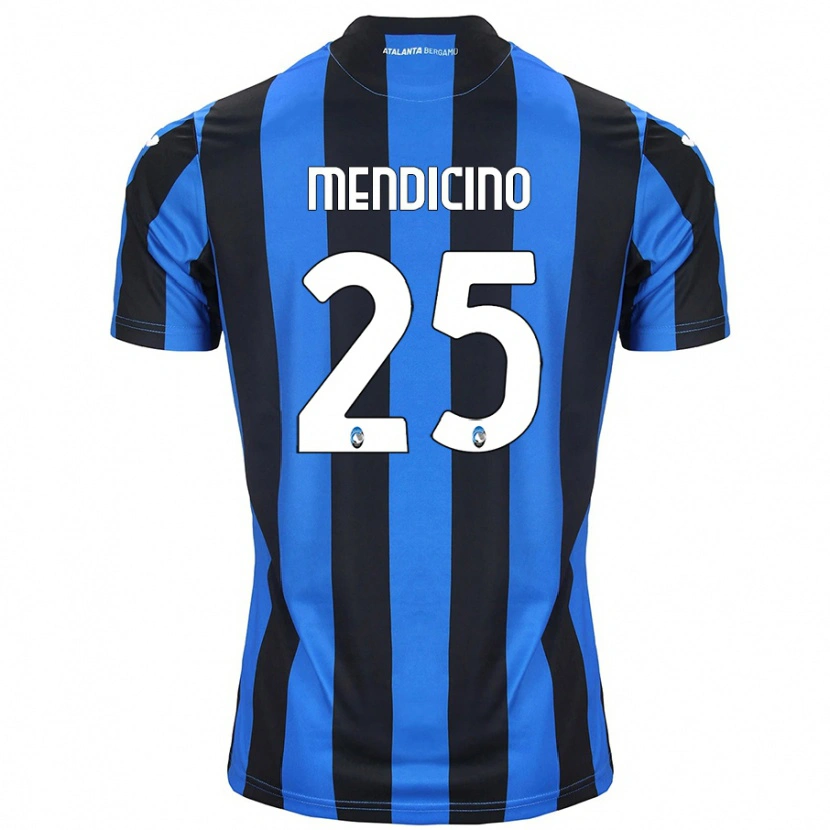 Danxen Męski Leonardo Mendicino #25 Niebiesko-Czarny Domowa Koszulka 2024/25 Koszulki Klubowe