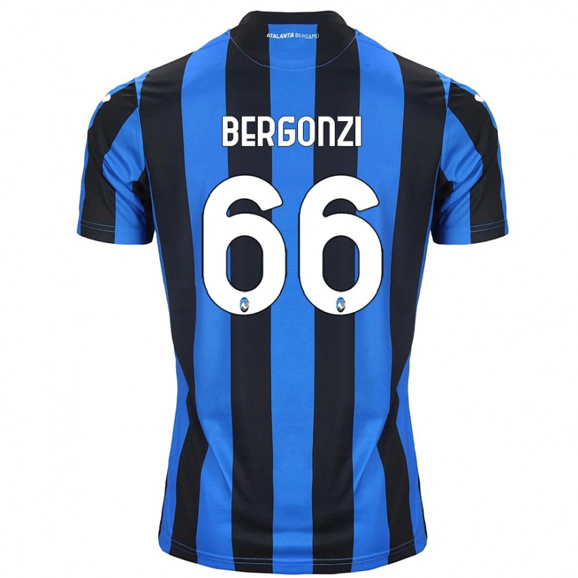 Danxen Męski Federico Bergonzi #66 Niebiesko-Czarny Domowa Koszulka 2024/25 Koszulki Klubowe