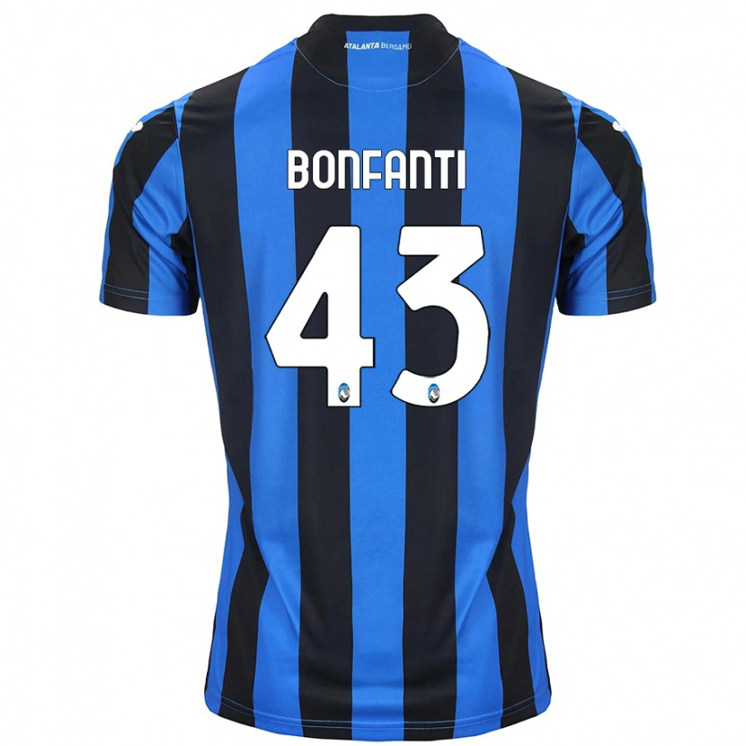 Danxen Męski Giovanni Bonfanti #43 Niebiesko-Czarny Domowa Koszulka 2024/25 Koszulki Klubowe