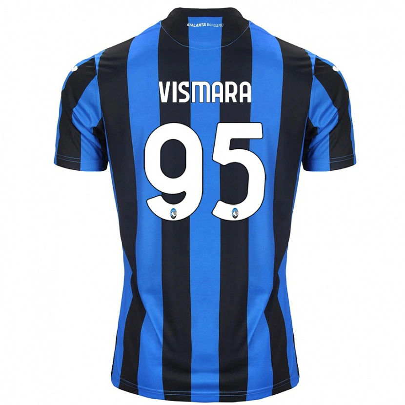 Danxen Męski Paolo Vismara #95 Niebiesko-Czarny Domowa Koszulka 2024/25 Koszulki Klubowe
