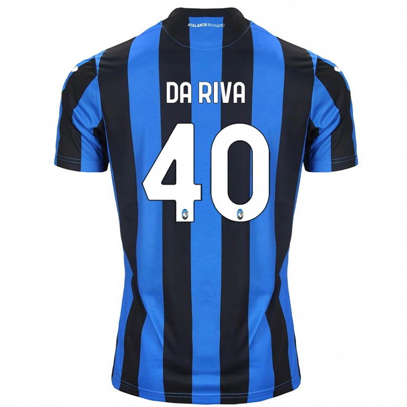 Danxen Męski Jacopo Da Riva #40 Niebiesko-Czarny Domowa Koszulka 2024/25 Koszulki Klubowe