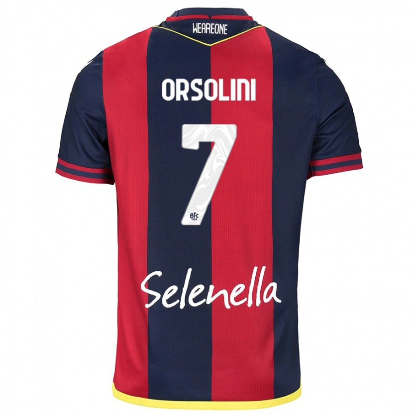 Danxen Męski Riccardo Orsolini #7 Czerwony Królewski Niebieski Domowa Koszulka 2024/25 Koszulki Klubowe